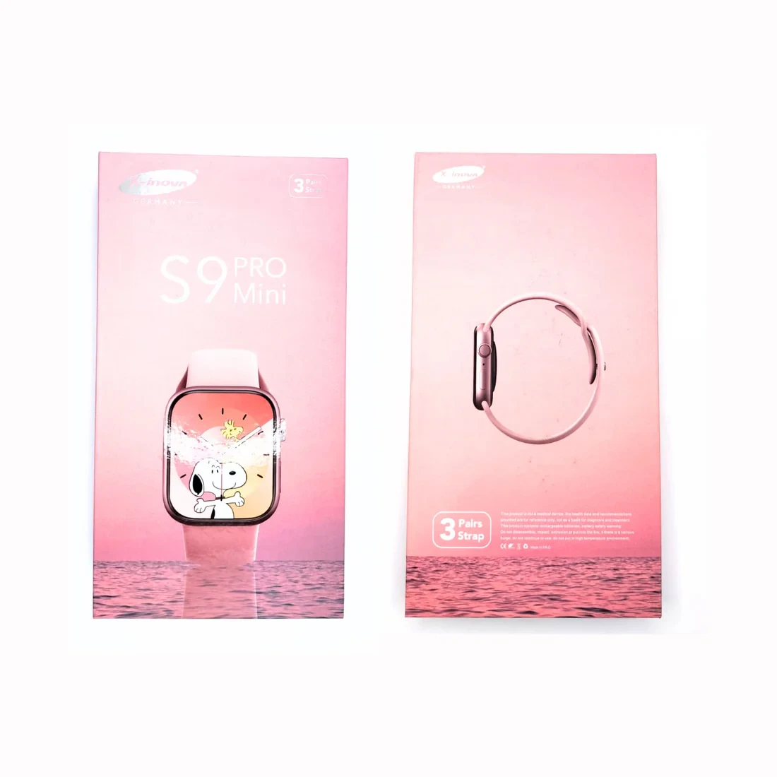 X-Inova Germany S9 Pro Mini Smart Watch with 3 Pairs Strap and Wireless Charging
