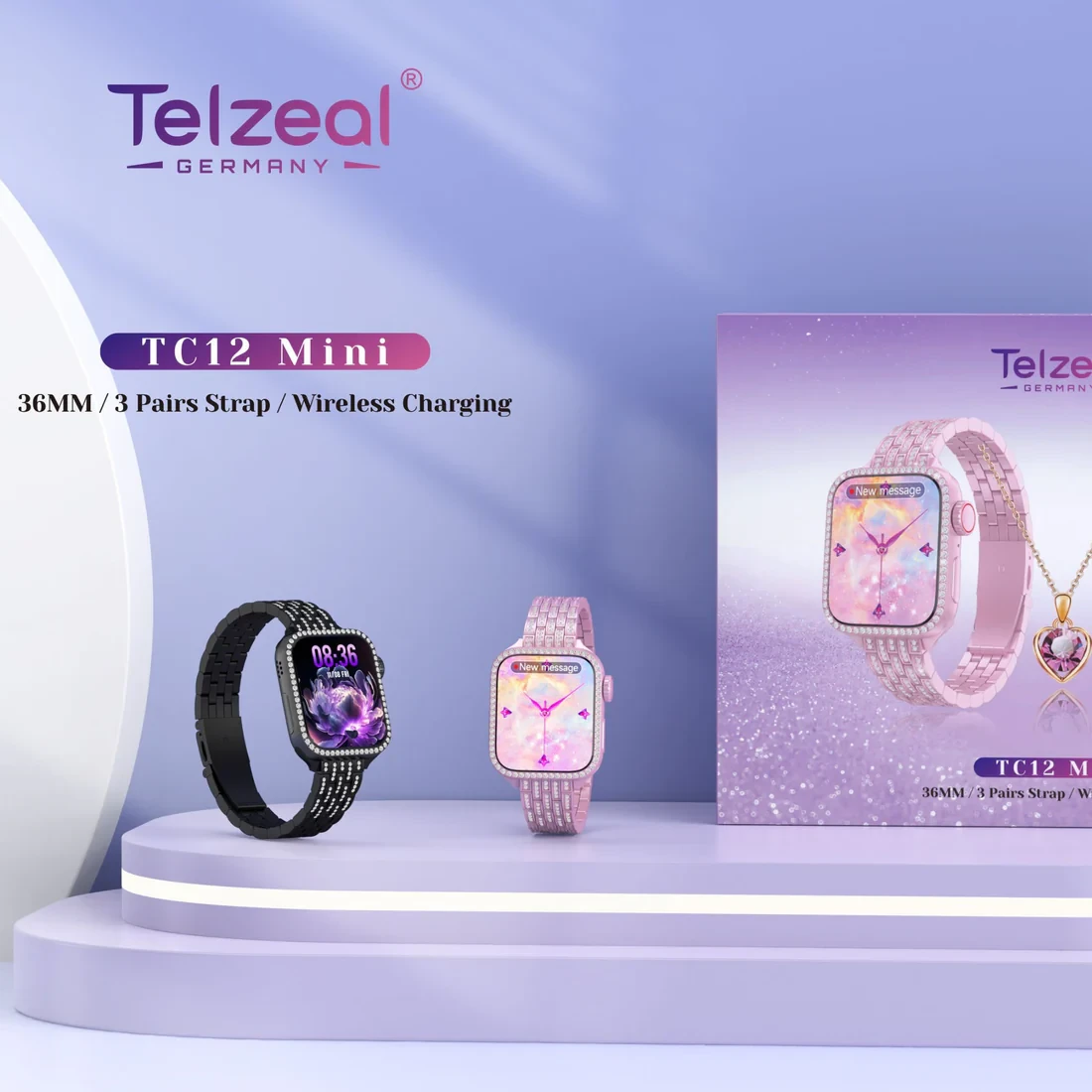 Telzeal Germany TC12 Mini Smartwatch – Compact, Stylish, and Packed with Smart Features